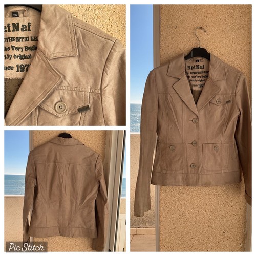 Womens leather jacket size - jacket, s
