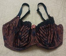 Bravissimo Wired And Unpadded Balcony Navy Mix Bra UK Size 30G Good Condition 