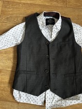 Next Boys Smart Shirt and Waistcoat Set. VGC Only Worn Once for A Wedding. Age 5