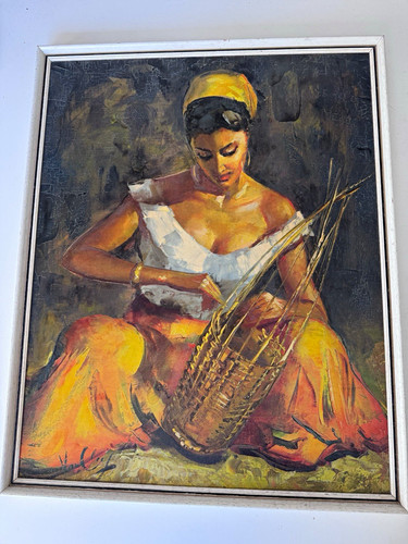Framed portrait painting - portrait,