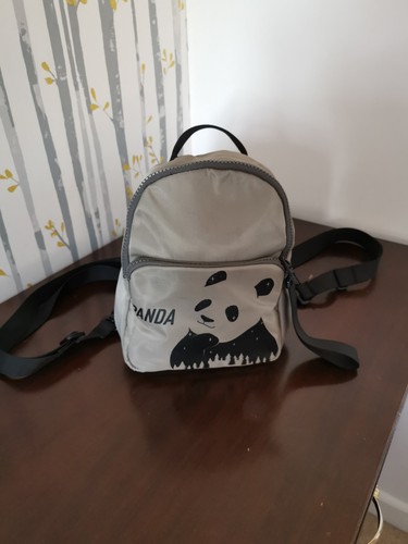 Panda print front backpack - panda, on