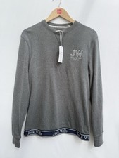 Jack Wills Logo Crew Neck Sweatshirt Grey Long Sleeve Casual Top Mens Small NWT