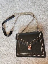 ines de la fressange Black Studded Crossbody Bag