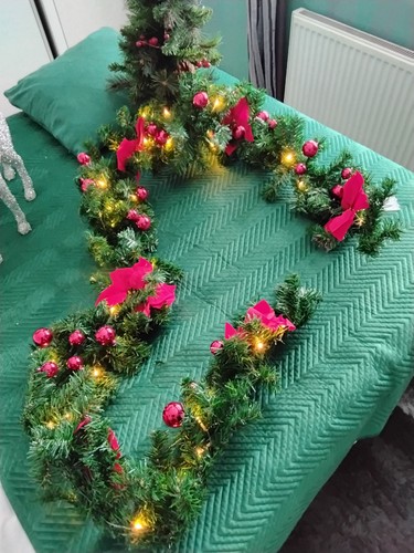 Christmas garland and - and, tree