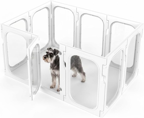 Transparent puppy playpen - puppy,