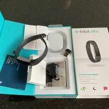 Fitbit Alta Tracker Large, Black. Charger,Dongle and original box. Plus extras 