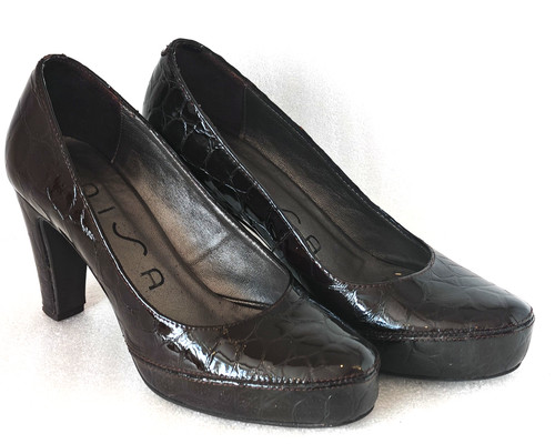 Unisa patent mock croc black - mock,