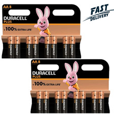 16x DURACELL AA Plus Power Alkaline Batteries LR6, MN1500 Longest Expiry UK