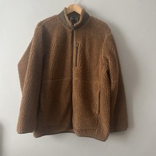 MUJI Fleece Light brown Zip Up - Size L