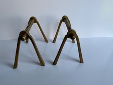 Antique Pair of Brass Andirons