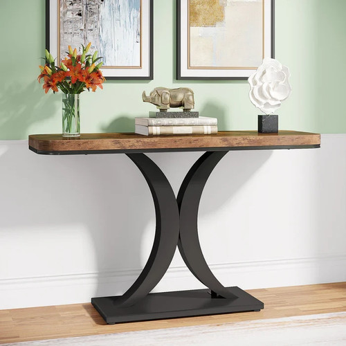 Modern geometric console - modern, 40"