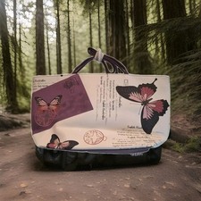 Nathalie Anderson Large Butterfly Shoulder Bag Handbag Tote Bag NWOT 