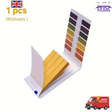 Litmus Paper pH 1 to 14 Test Book 80 Strips for Soil Water Liquid Hot Tub Urine