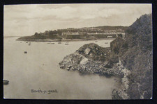 RARE 1910 VINTAGE WALES WELSH POSTCARD BORTH Y GEST PORTHMADOG GWYNEDD