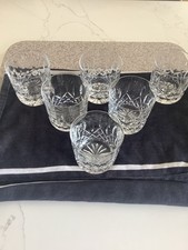 Waterford Crystal Whiskey Tumblers Lismore Vintage, 3 1/4" Tall.