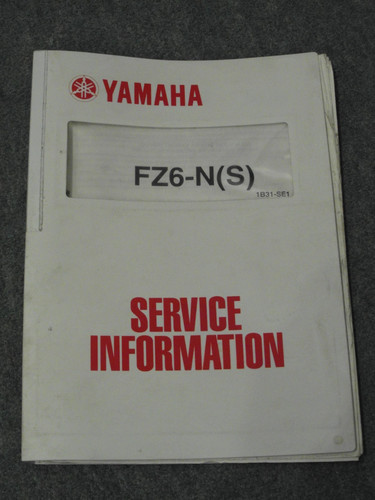 Yamaha fz6 factory - fz6-n, service