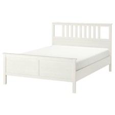 White Ikea Henmes Double Size Bed