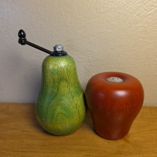 Vintage wooden apple - vintage,