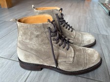 Joseph Cheaney Jess UK 4 Tundra Waxy Suede Capped Derby Boots Made in England