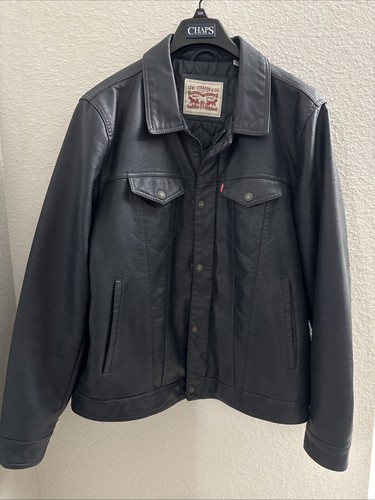 Levis faux leather trucker - faux,