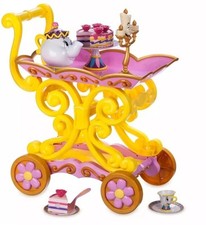 Disney Beauty & the Beast Large Tea Cart Musical Toy Set 'Be Our Guest' Singing