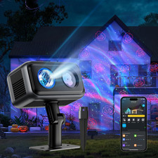 Outdoor Projector Light, Upgraded Laser and Aurora Star Projector with 16 RGB Pa