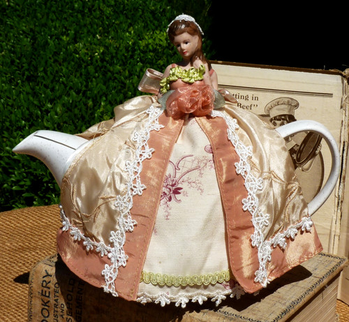 Vintage crinoline lady - vintage, tea