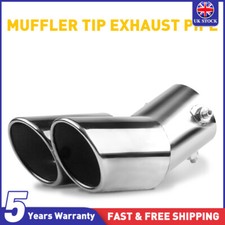 1set 2.5" Car Auto Chrome Rear Muffler Exhaust Tip Pipe Stainless Steel Throat T