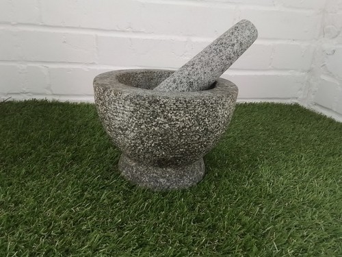 Mortar and pestle set - mortar, grey