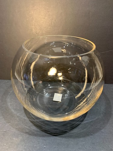 Clear glass bubble bowl fish - bubble,