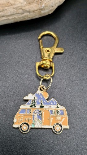 Camper van charm keyring