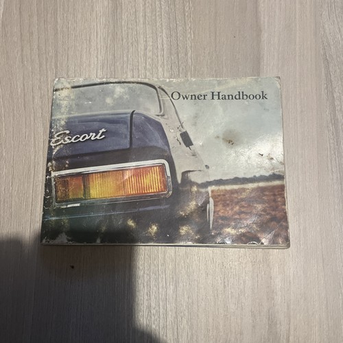 Ford escort owner handbook - handbook,