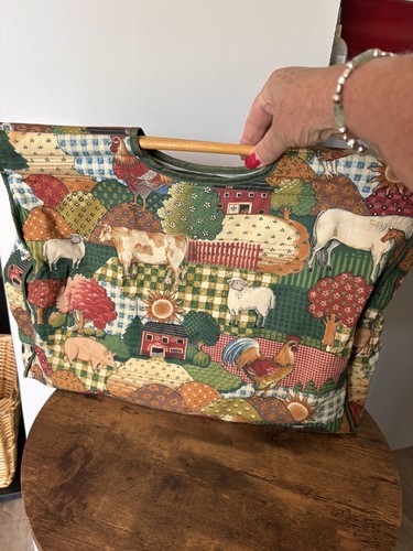 Vintage knitting sewing bag - knitting,