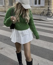 Zara Green Sweater Jumper Size