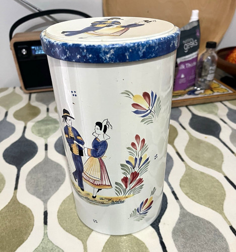 French style tin box - style, canister