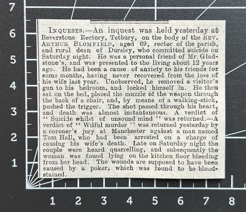 Inquests beverstone rectory - beverstone,