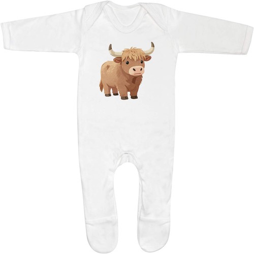 Highland cow baby romper - 'highland, cow'