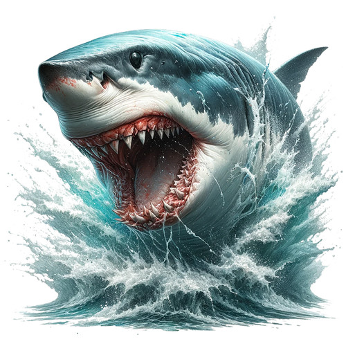 Scary great white vinyl - white,