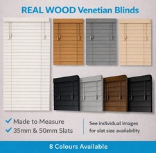 Real Wood Venetian Blinds Made