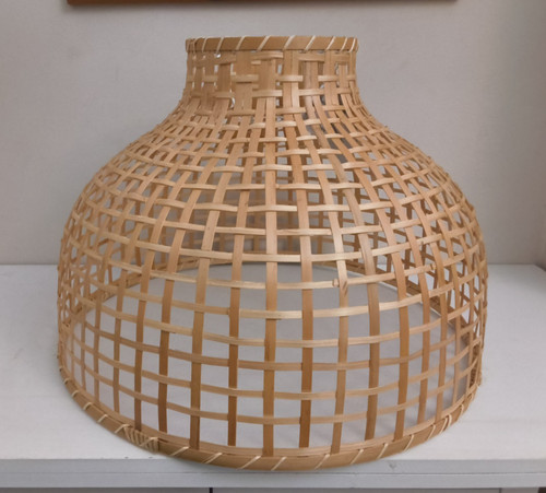 Wicker pendant light - light, shade