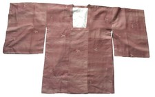 Vintage 60s 70s Haori Kimono Traditional Dusky Pink Japanese Medium 40"
