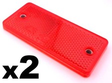 2x Red E-Approved Rectangular