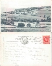 Old Colwyn view Valentine's 1950 postmark Landscapes Cities Towns