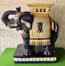 OLD MAJOLICA ELEPHANT STAND