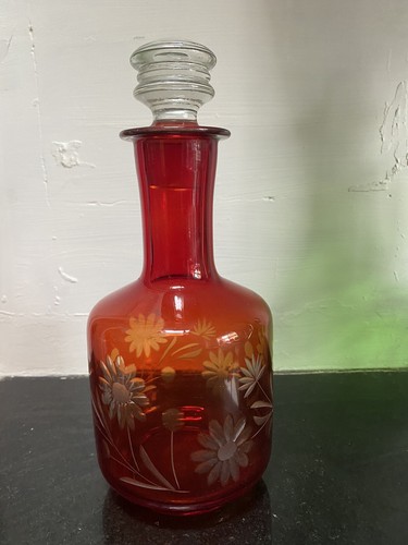Vintage cranberry glass - vintage,