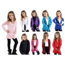 GIRLS KIDS BOYFRIEND CARDIGAN TOPS  FASHION SHRUG SCHOOL AGES TOP VEST 4 TO13