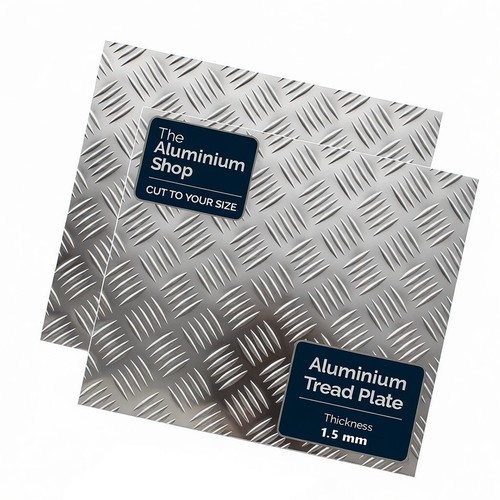 Aluminium tread plate - aluminium, chequer