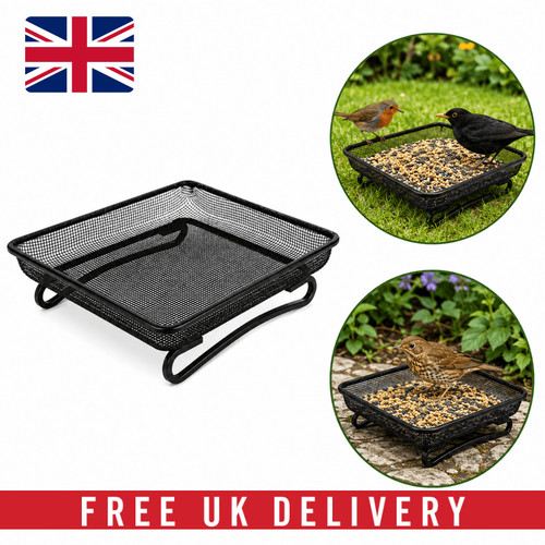 Square ground bird - feeder, tray