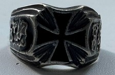 GERMAN WWII IRON CROSS RING IN SILVER WITH 800 SILVER MARK