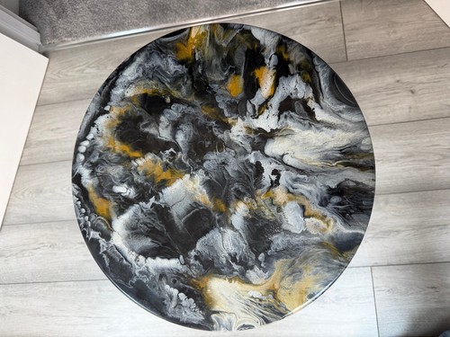 Resin covered table - resin,